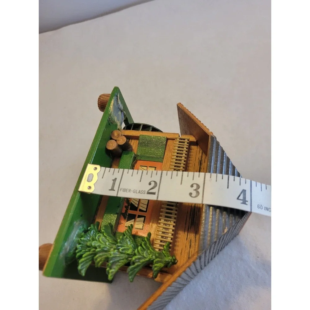 MAPSA Swiss Chalet Music Box Vintage Alpine Cabin Jewelry Box Wood Dr Schiwago